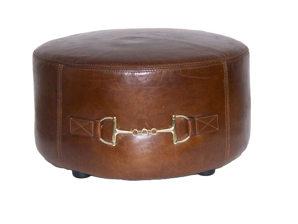 Tabourets - Pouf L'Orfèvre Cigare en cuir vintage - Style industriel et confortable - JP2B DECORATION
