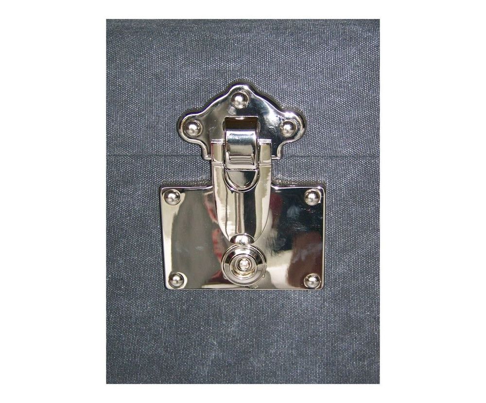 Boîtes de rangement - Malle de rangement Dallas en tissu et cuir - Élégance vintage et pratique - JP2B DECORATION