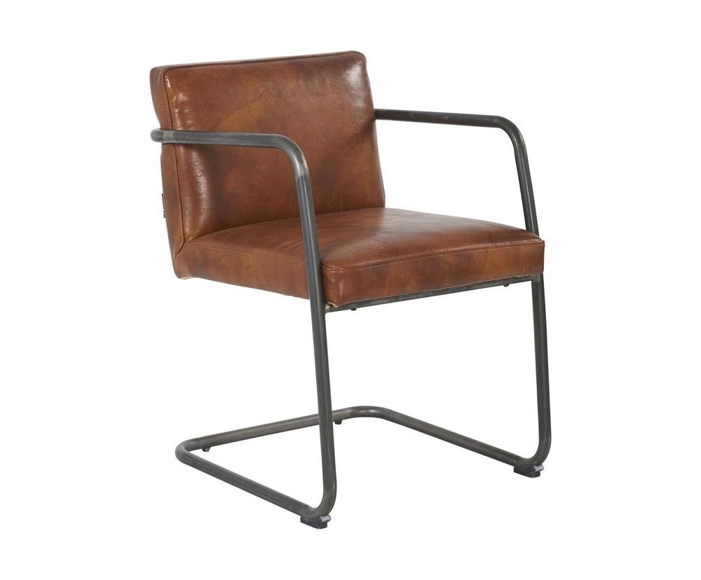 Fauteuils - Fauteuil Dakota en cuir vintage - Design industriel et confortable - JP2B DECORATION