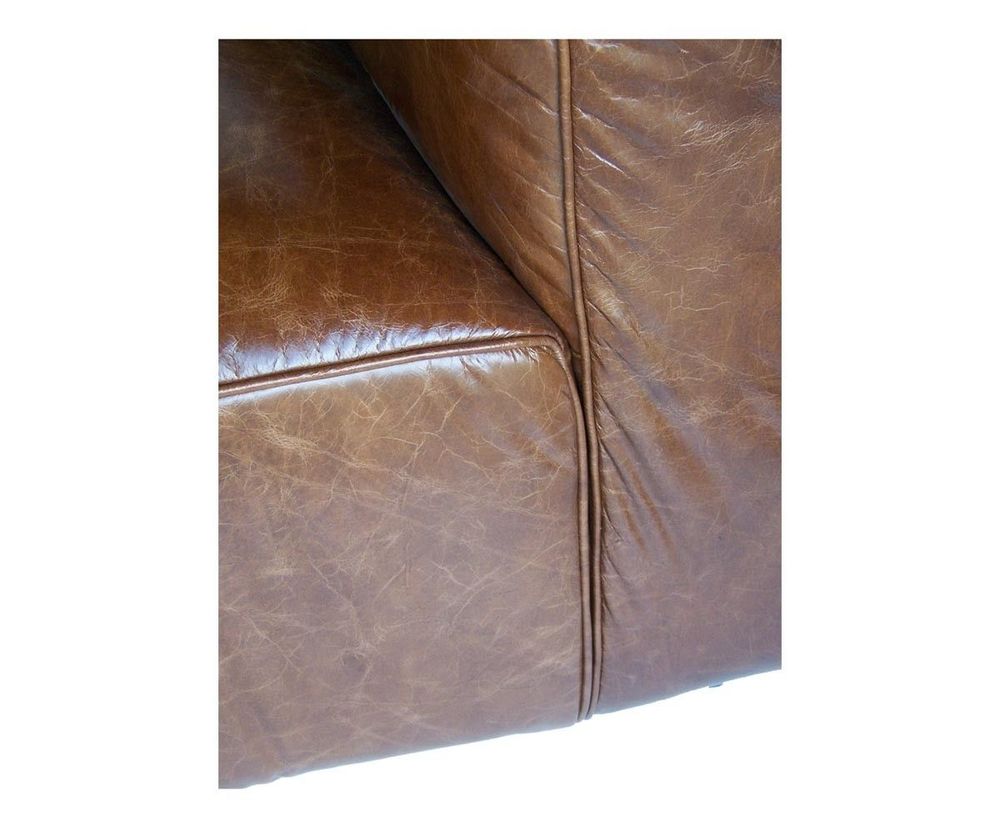 Armchairs - Boston Genuine Leather Armchair - Comfort and Contemporary Elegance - JP2B DECORATION