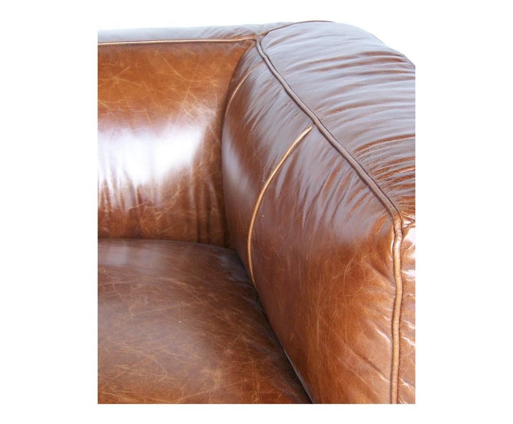 Armchairs - Boston Genuine Leather Armchair - Comfort and Contemporary Elegance - JP2B DECORATION