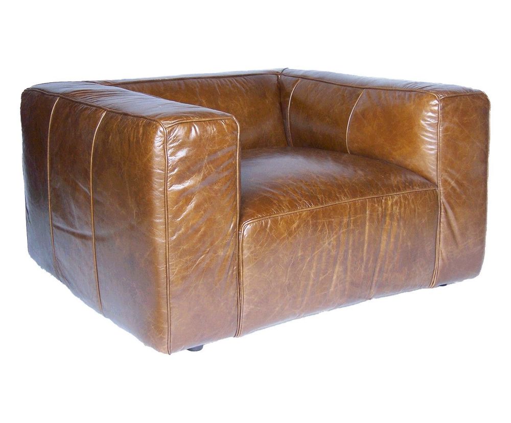 Armchairs - Boston Genuine Leather Armchair - Comfort and Contemporary Elegance - JP2B DECORATION