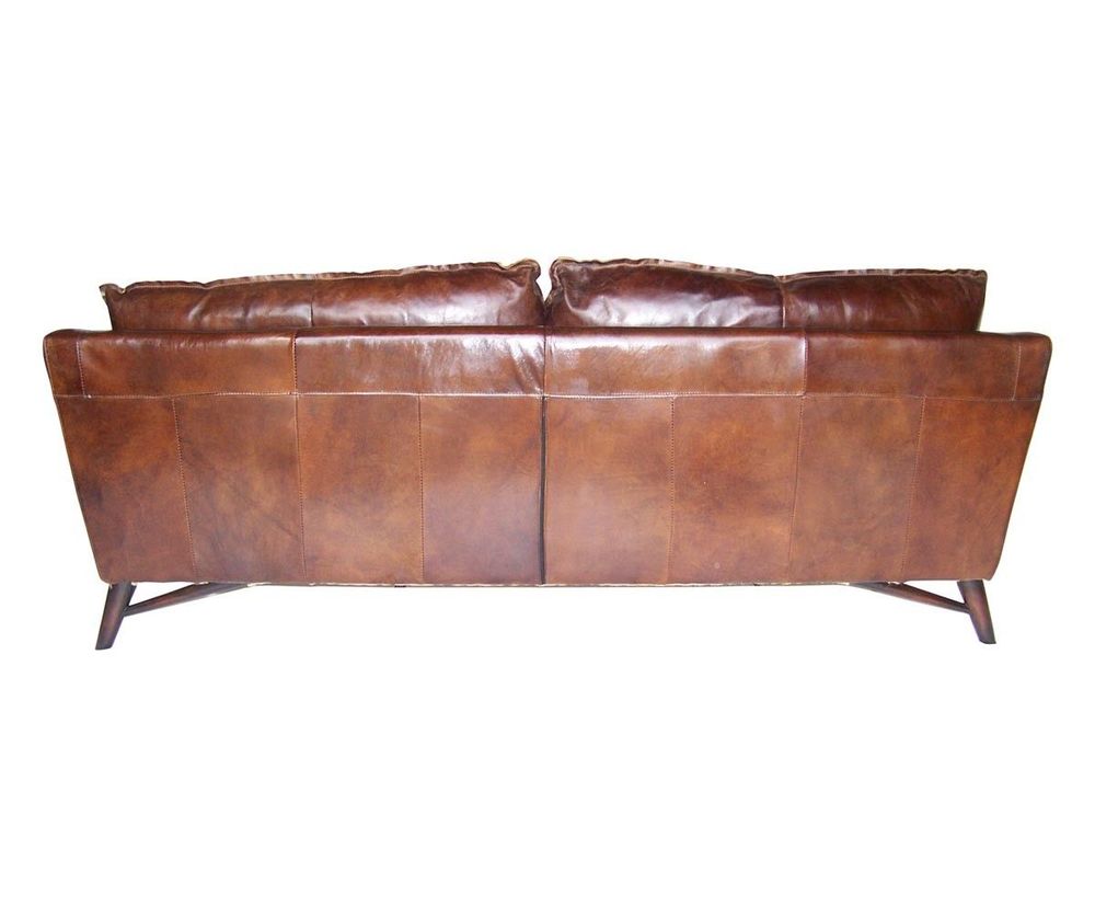 Sofas - Le Scandi Sofa in Cigar Leather, Scandinavian Design and Modern Comfort - JP2B DECORATION