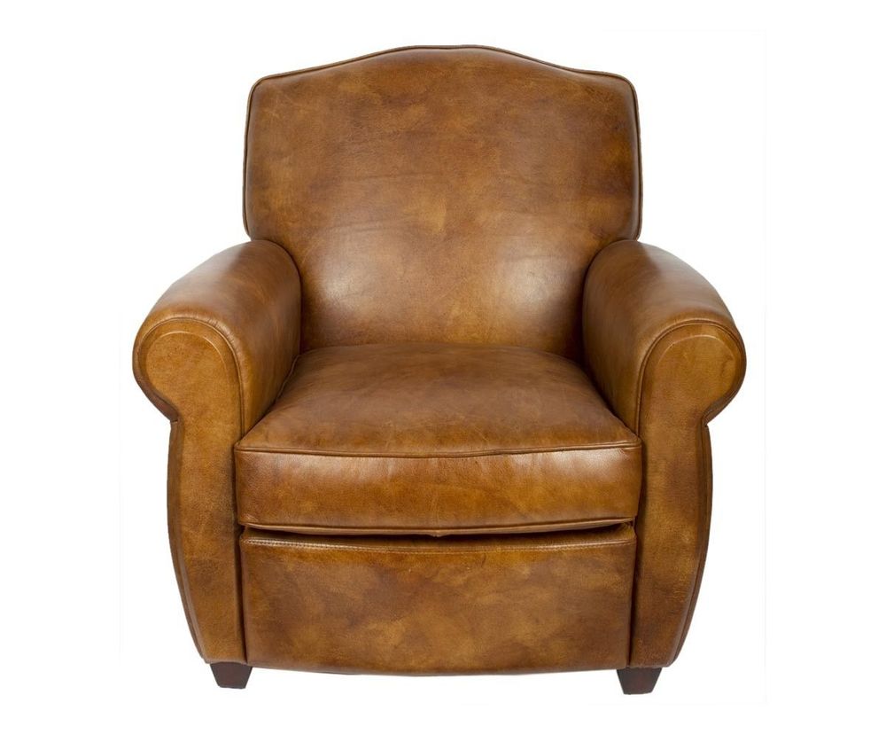 Armchairs - Club Moustache Armchair in Leather - Classic and Timeless Design - JP2B DECORATION