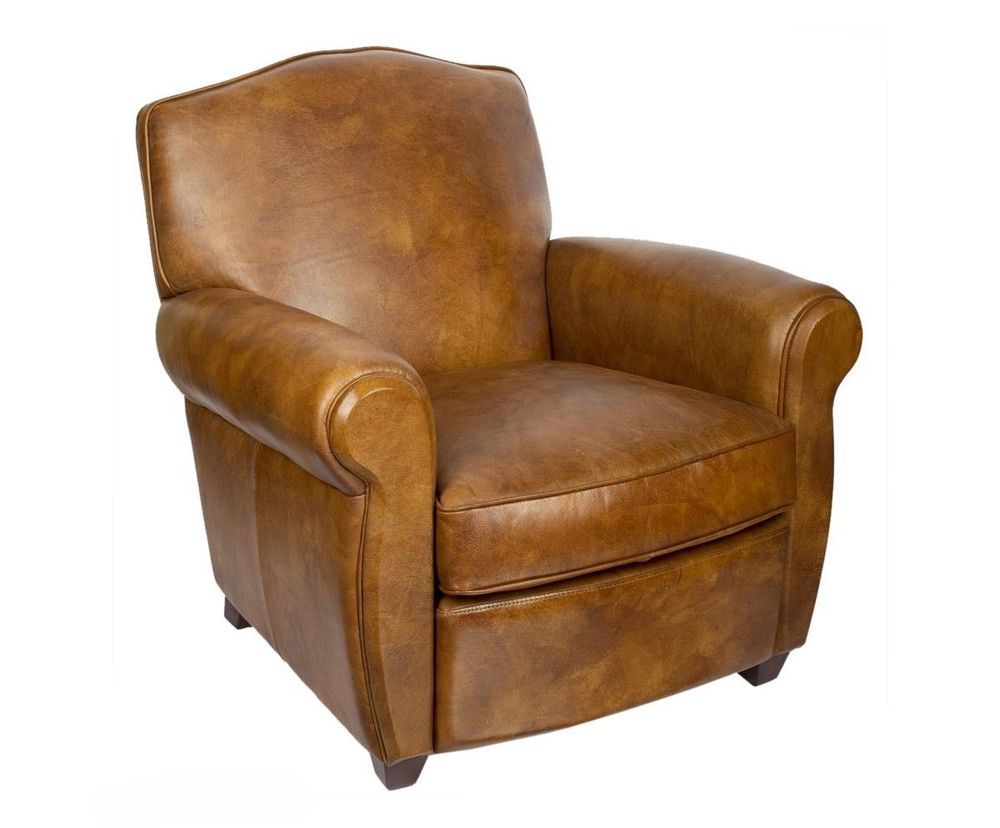 Armchairs - Club Moustache Armchair in Leather - Classic and Timeless Design - JP2B DECORATION