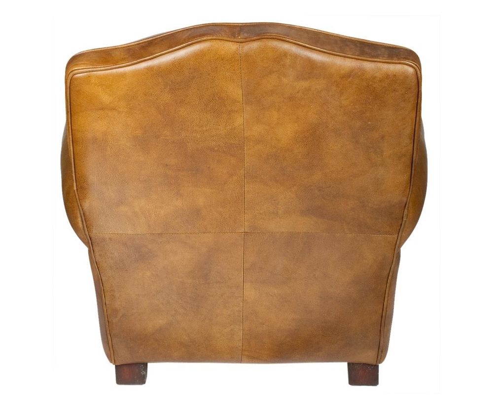 Armchairs - Club Moustache Armchair in Leather - Classic and Timeless Design - JP2B DECORATION