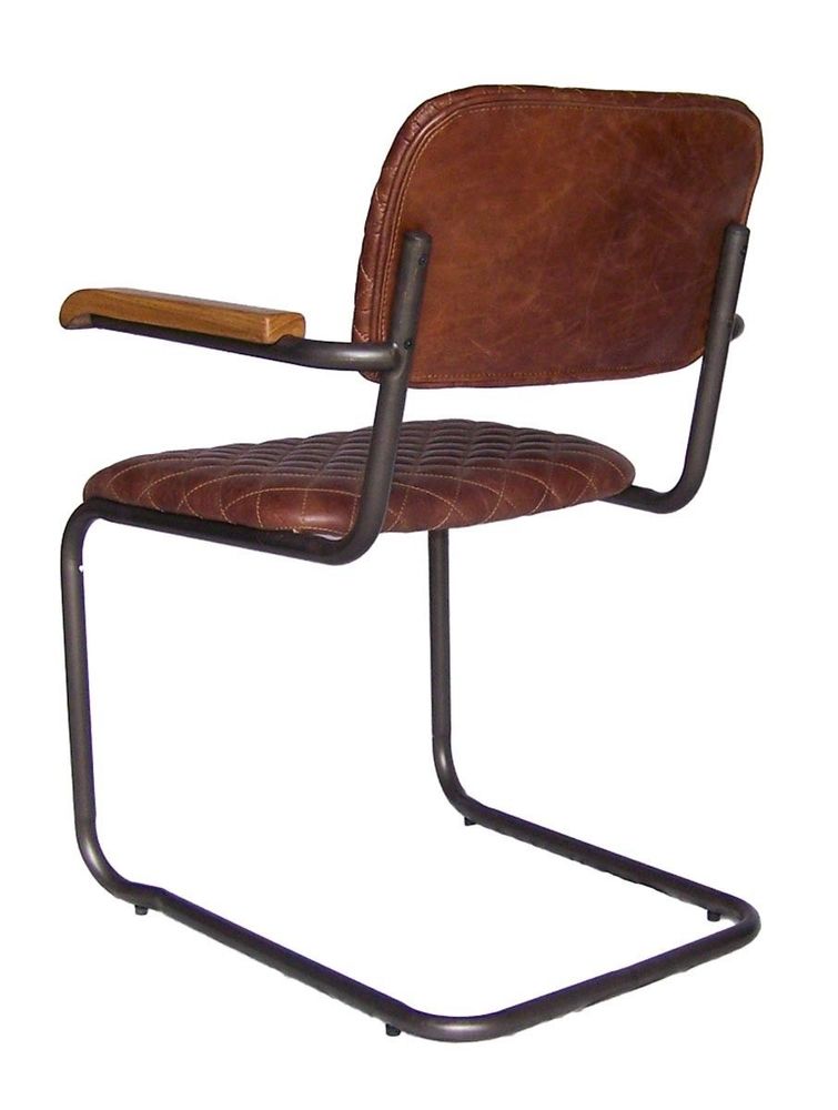 Fauteuils - Fauteuil Kansas en cuir cigare - Style industriel et vintage - JP2B DECORATION