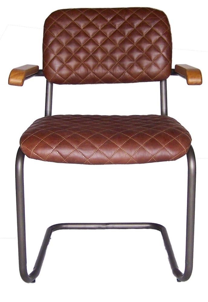 Fauteuils - Fauteuil Kansas en cuir cigare - Style industriel et vintage - JP2B DECORATION