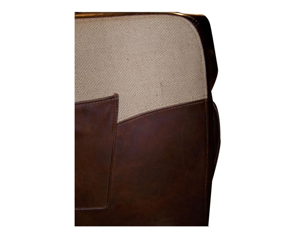 Fauteuils - Fauteuil Pockette en cuir et toile de jute - Style chic et authentique - JP2B DECORATION