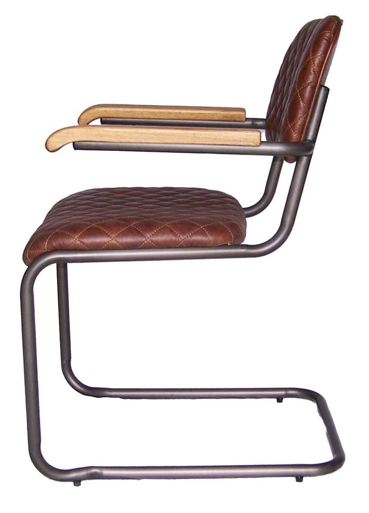 Fauteuils - Fauteuil Kansas en cuir cigare - Style industriel et vintage - JP2B DECORATION