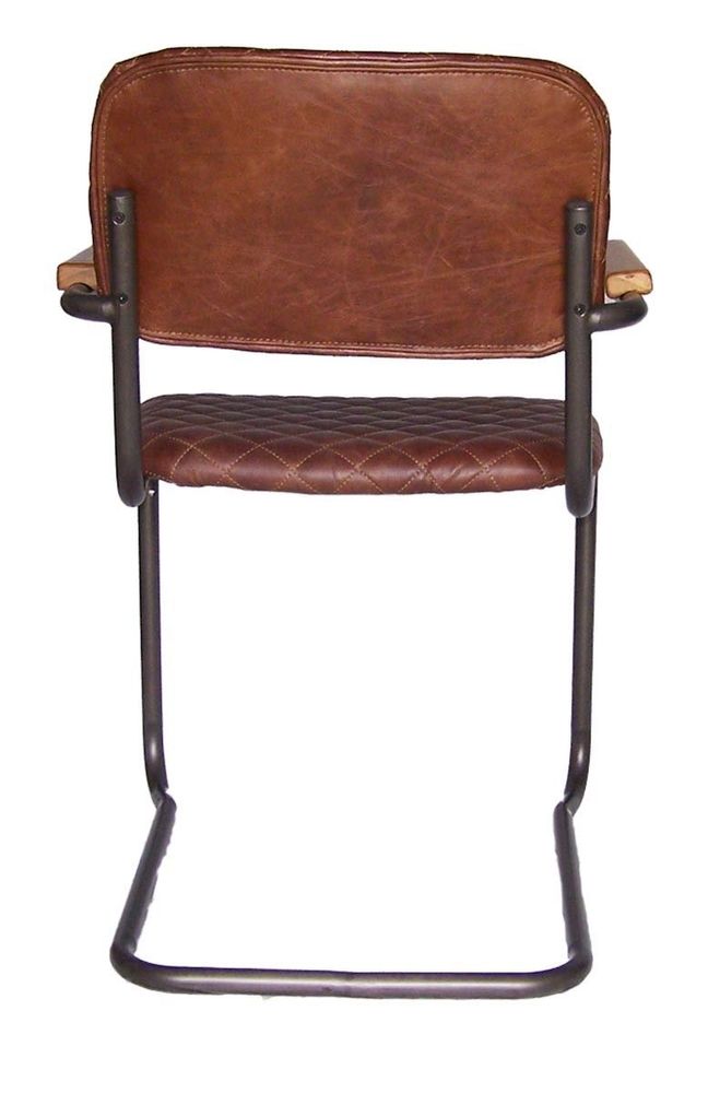 Fauteuils - Fauteuil Kansas en cuir cigare - Style industriel et vintage - JP2B DECORATION