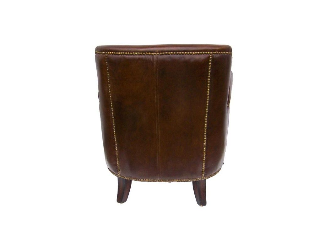Armchairs - Dandy Genuine Leather Armchair - Elegance and Comfort - JP2B DECORATION