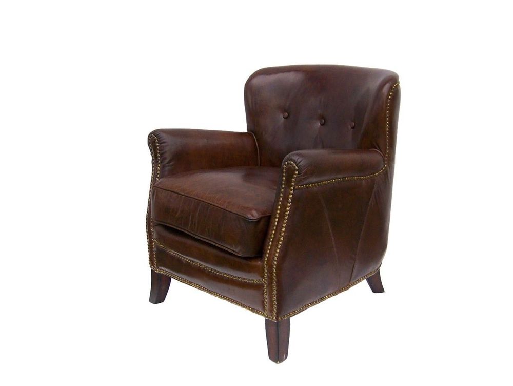 Armchairs - Dandy Genuine Leather Armchair - Elegance and Comfort - JP2B DECORATION