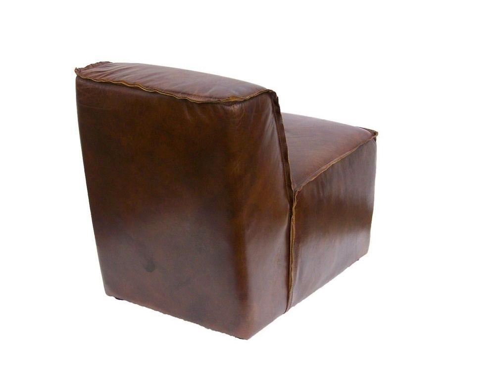 Fauteuils - Fauteuil Noctambule en cuir de vachette - Style vintage industriel - JP2B DECORATION