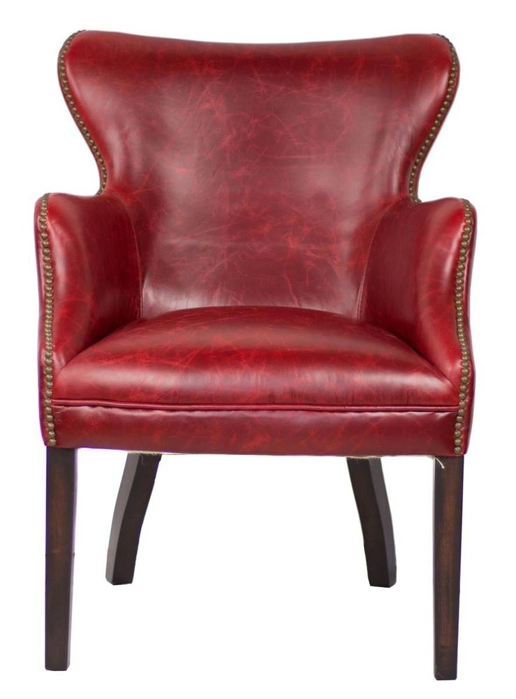 Fauteuils - Fauteuil L'invité Red en cuir vintage - Design élégant et confortable - JP2B DECORATION
