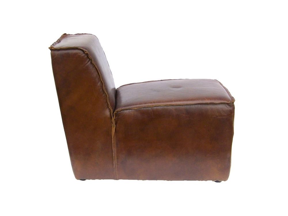 Fauteuils - Fauteuil Noctambule en cuir de vachette - Style vintage industriel - JP2B DECORATION