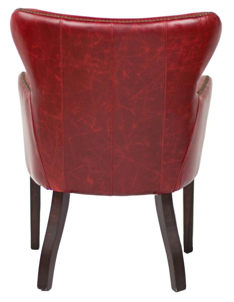 Fauteuils - Fauteuil L'invité Red en cuir vintage - Design élégant et confortable - JP2B DECORATION