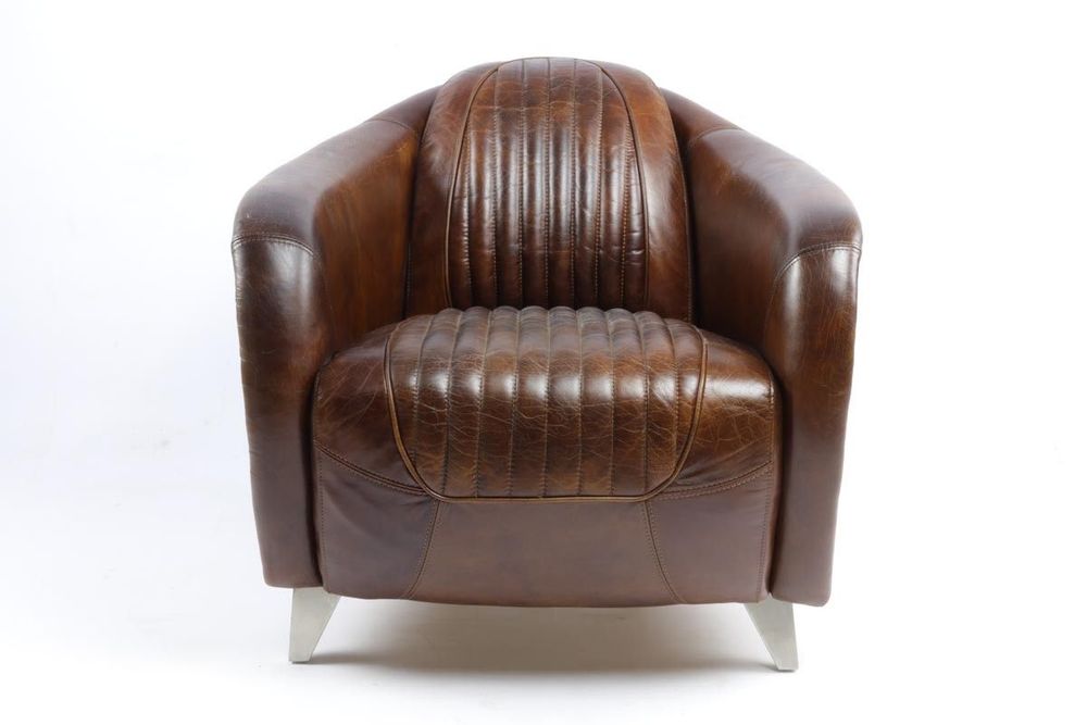 Fauteuils - Fauteuil Sporster en cuir – Allure vintage et confort exceptionnel - JP2B DECORATION