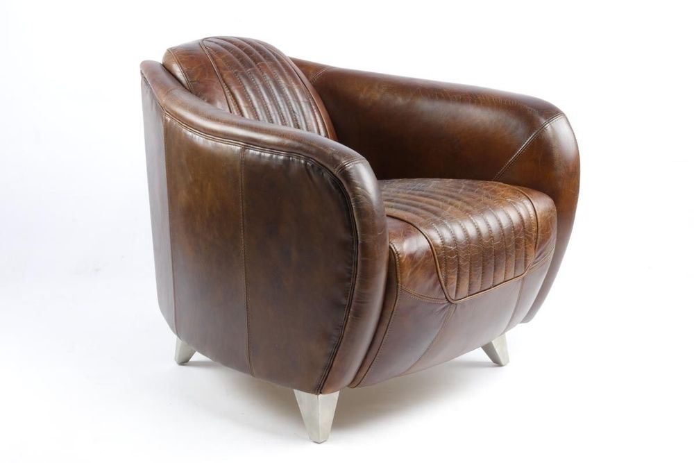 Fauteuils - Fauteuil Sporster en cuir – Allure vintage et confort exceptionnel - JP2B DECORATION