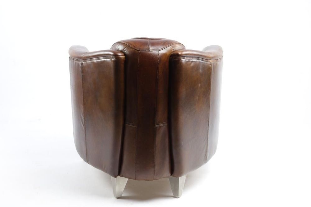 Fauteuils - Fauteuil Sporster en cuir – Allure vintage et confort exceptionnel - JP2B DECORATION