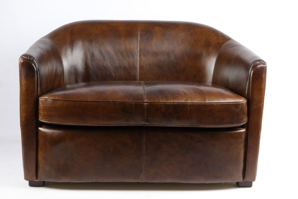 Sofas - Manchester Leather Sofa – Elegant Comfort and Vintage Design - JP2B DECORATION