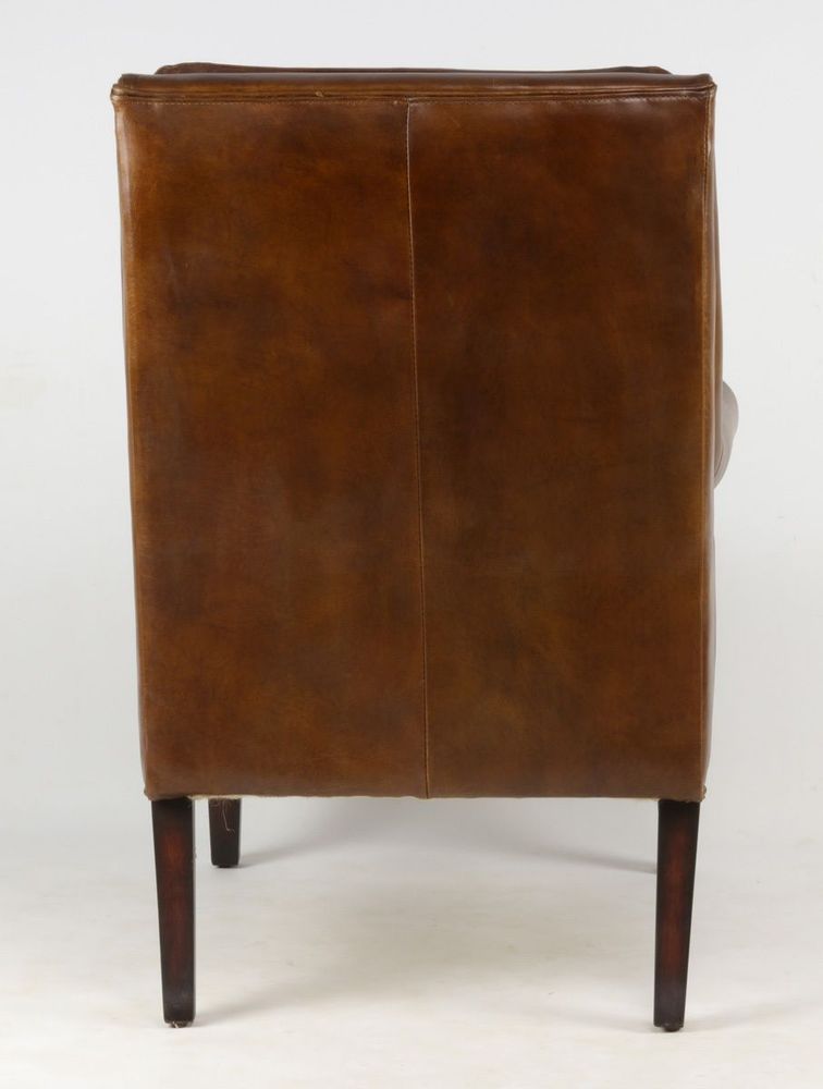 Armchairs - Chicago Leather Armchair - Vintage Cigar - JP2B DECORATION