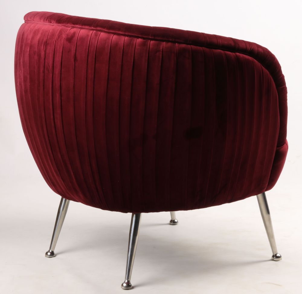 Armchairs - Palace Armchair in Red Velvet – Cozy Comfort and Elegant Design - JP2B DECORATION