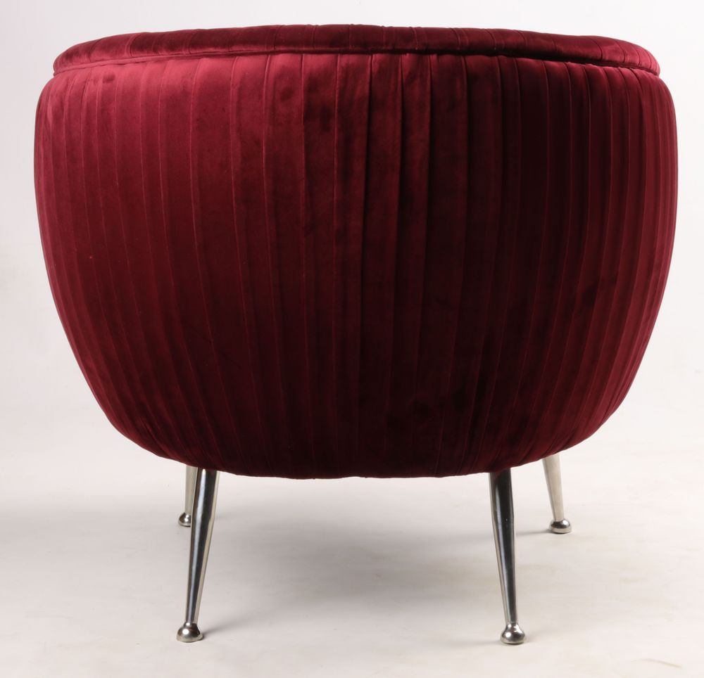 Armchairs - Palace Armchair in Red Velvet – Cozy Comfort and Elegant Design - JP2B DECORATION