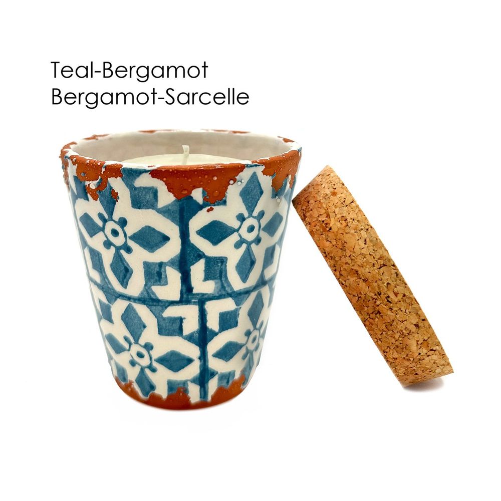 Objets de décoration - Bougie parfumée en céramique mosaïque taille S - WAX DESIGN - BARCELONA