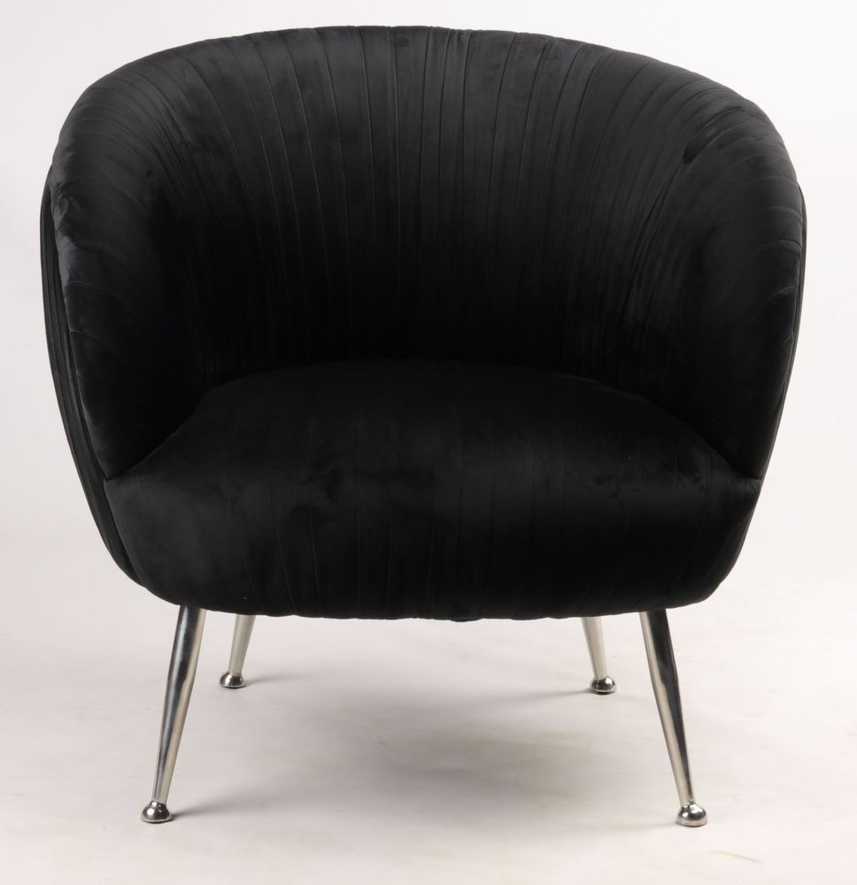 Fauteuils - Fauteuil Palace en velours noir – Élégance et confort enveloppant - JP2B DECORATION