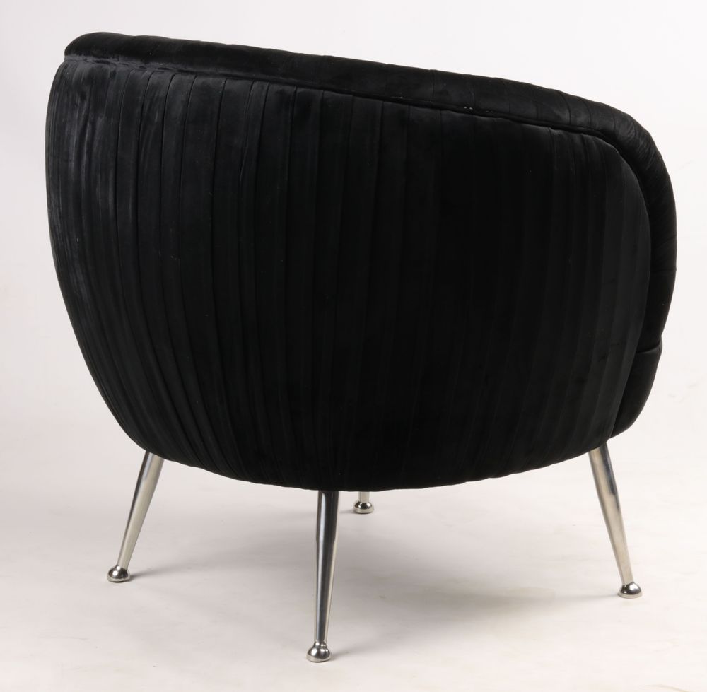 Fauteuils - Fauteuil Palace en velours noir – Élégance et confort enveloppant - JP2B DECORATION