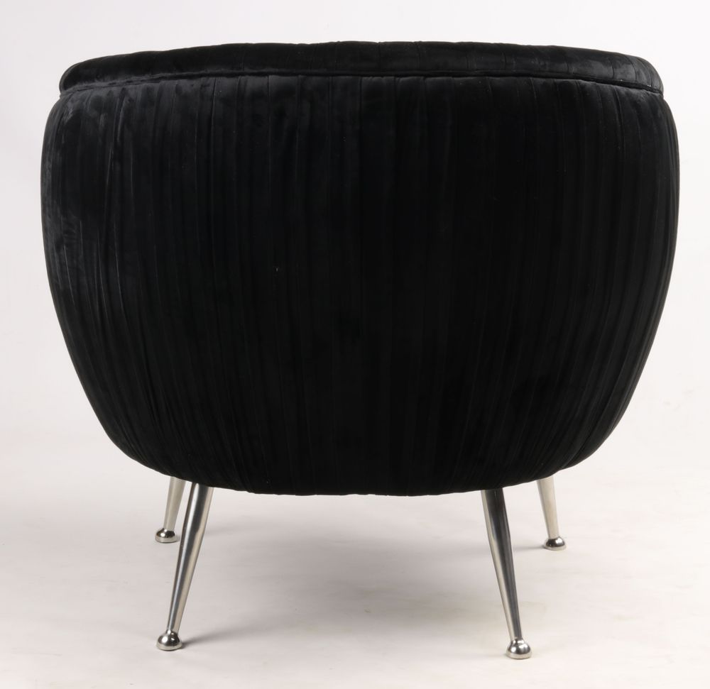 Fauteuils - Fauteuil Palace en velours noir – Élégance et confort enveloppant - JP2B DECORATION