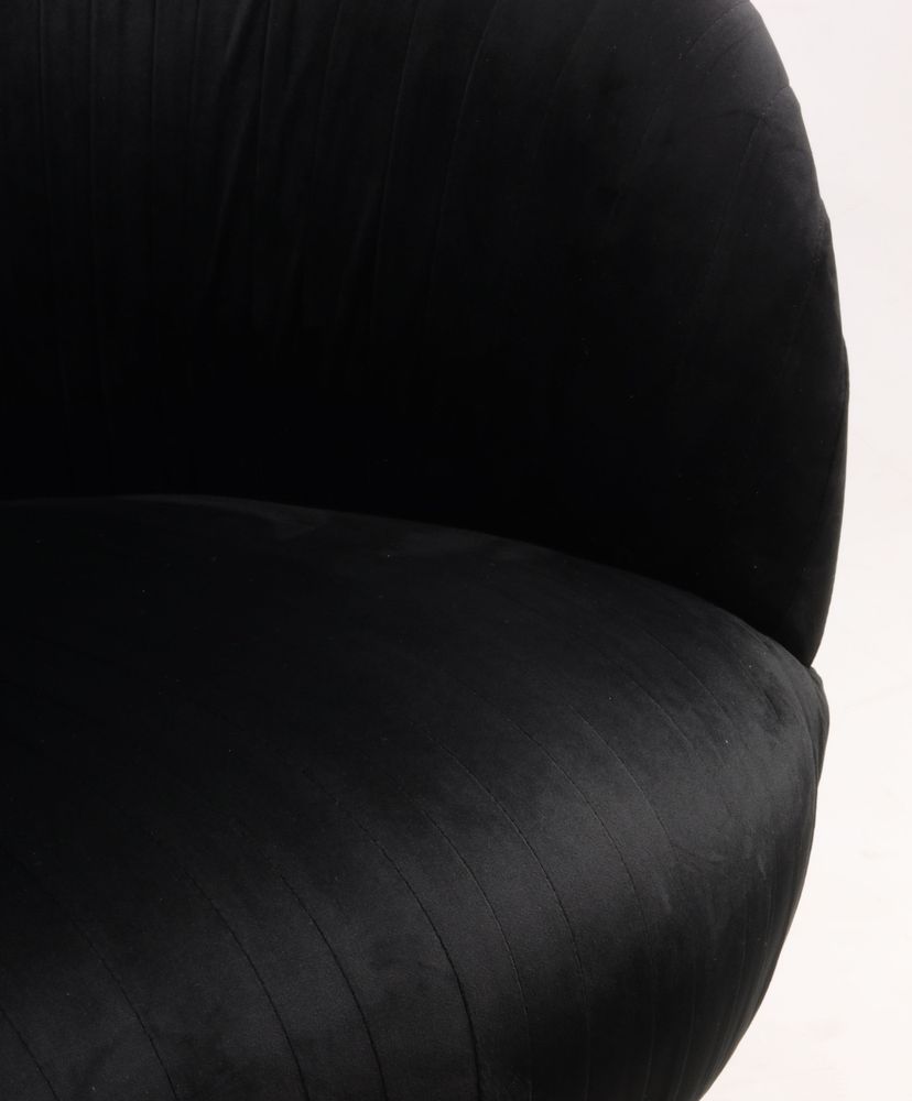 Fauteuils - Fauteuil Palace en velours noir – Élégance et confort enveloppant - JP2B DECORATION