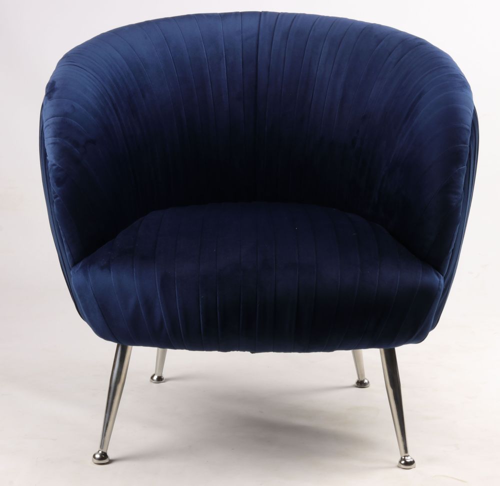 Fauteuils - Fauteuil Palace en Velours Bleu – Confort et Style - JP2B DECORATION
