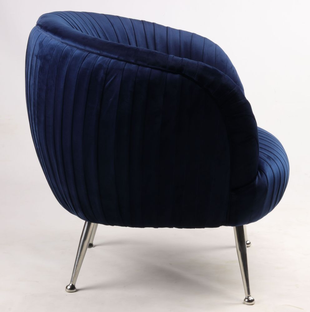 Fauteuils - Fauteuil Palace en Velours Bleu – Confort et Style - JP2B DECORATION