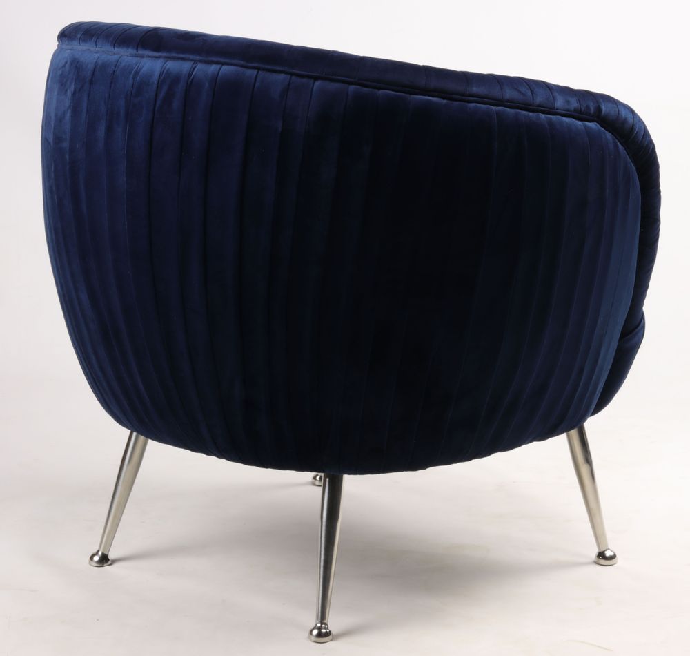 Fauteuils - Fauteuil Palace en Velours Bleu – Confort et Style - JP2B DECORATION