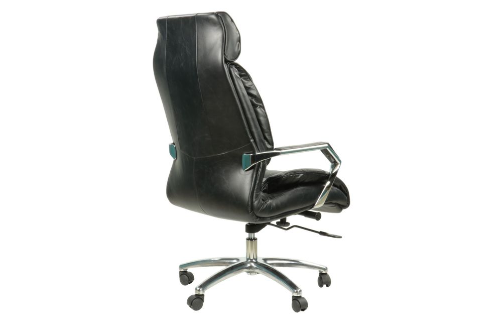 Fauteuils - Fauteuil de Direction en Cuir Noir - Réglable et Confortable - JP2B DECORATION