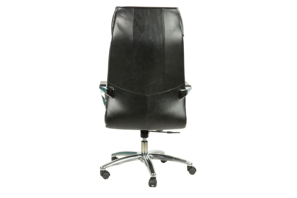 Fauteuils - Fauteuil de Direction en Cuir Noir - Réglable et Confortable - JP2B DECORATION