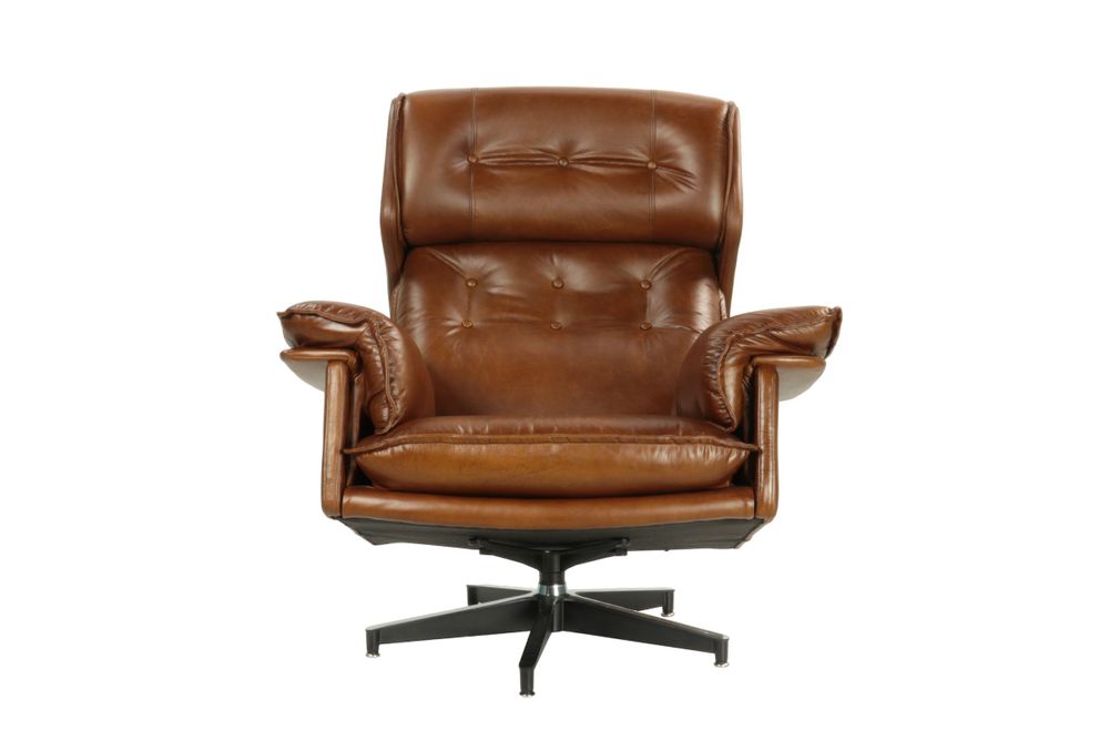 Armchairs - Sessel Armchair Havana leather, soft seating, classic design - JP2B DECORATION