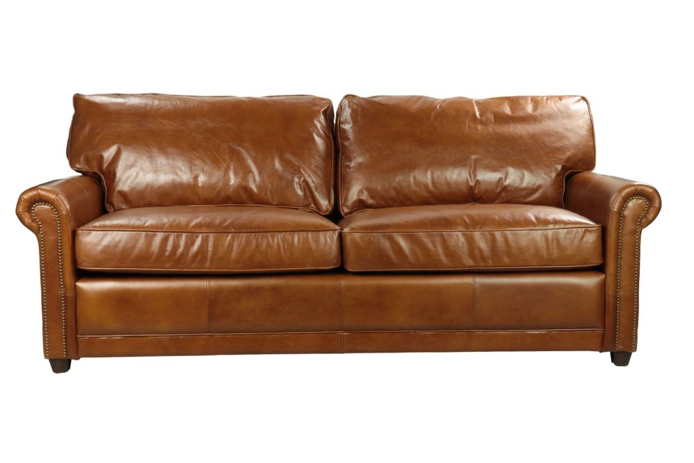 Armchairs - Oregon Sofa Bed in Havana leather, convertible and elegant - JP2B DECORATION