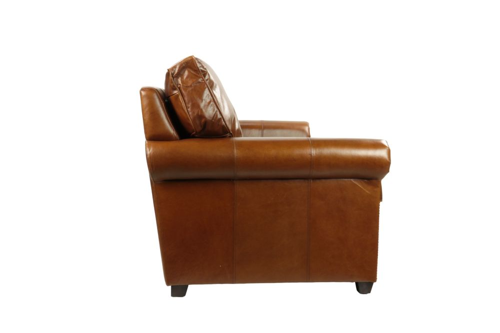 Armchairs - Oregon Sofa Bed in Havana leather, convertible and elegant - JP2B DECORATION