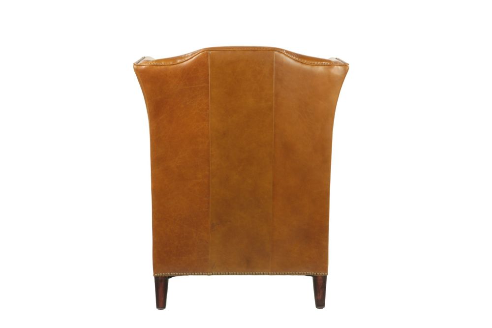 Fauteuils - Fauteuil Palmiers cuir Havana, design élégant et confortable - JP2B DECORATION