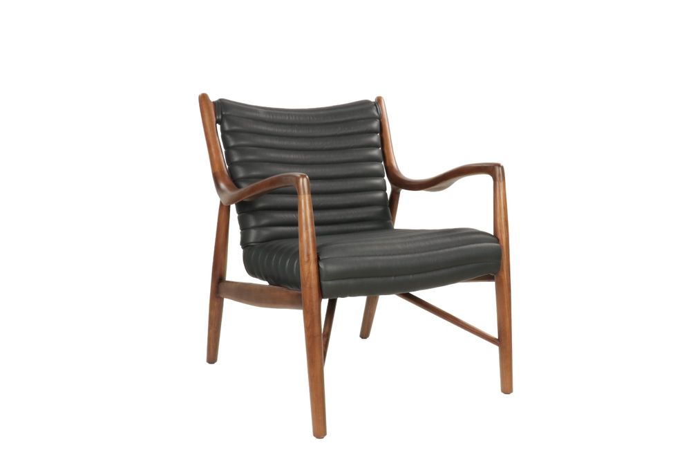 Fauteuils - Fauteuil Yellowstone Santosa noir, design moderne, cuir haut de gamme - JP2B DECORATION