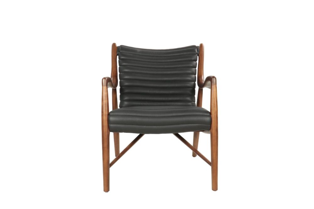 Fauteuils - Fauteuil Yellowstone Santosa noir, design moderne, cuir haut de gamme - JP2B DECORATION