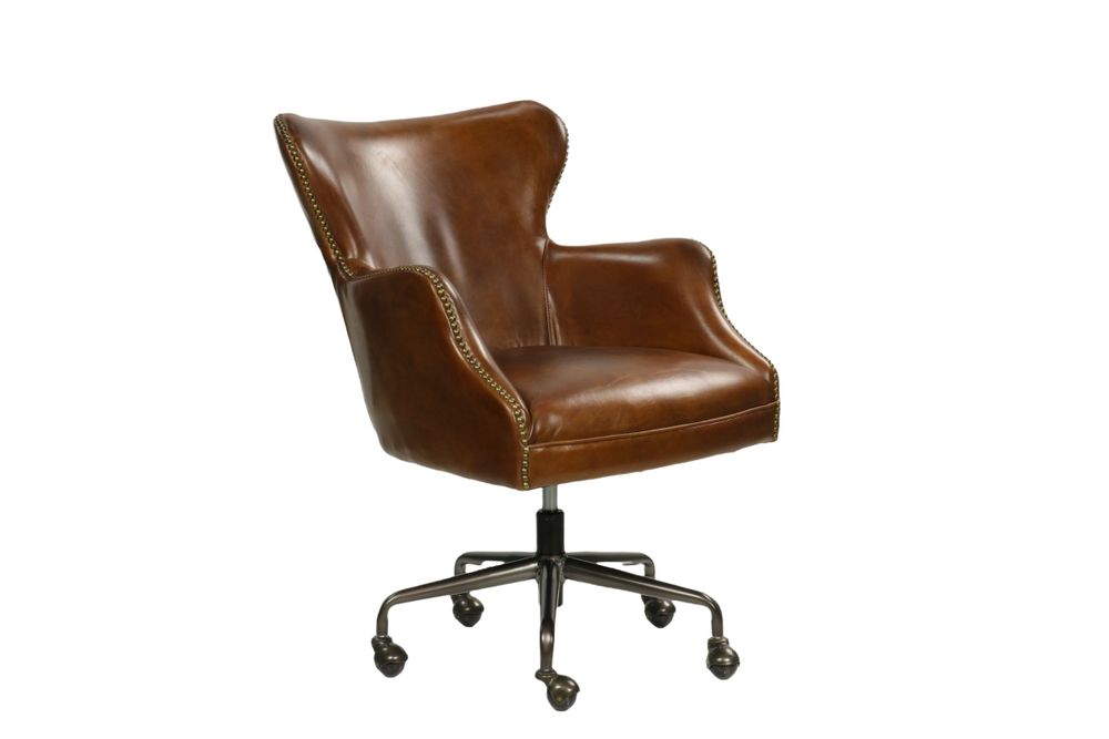 Armchairs - L'invité armchair in genuine leather, simple and elegant design - JP2B DECORATION