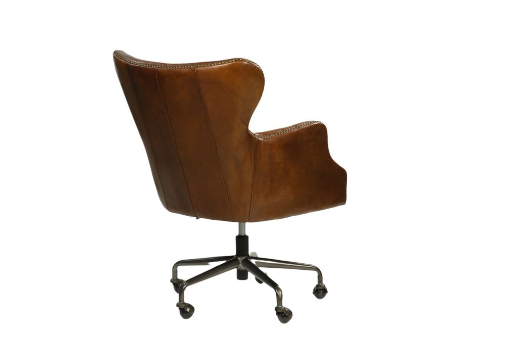 Armchairs - L'invité armchair in genuine leather, simple and elegant design - JP2B DECORATION