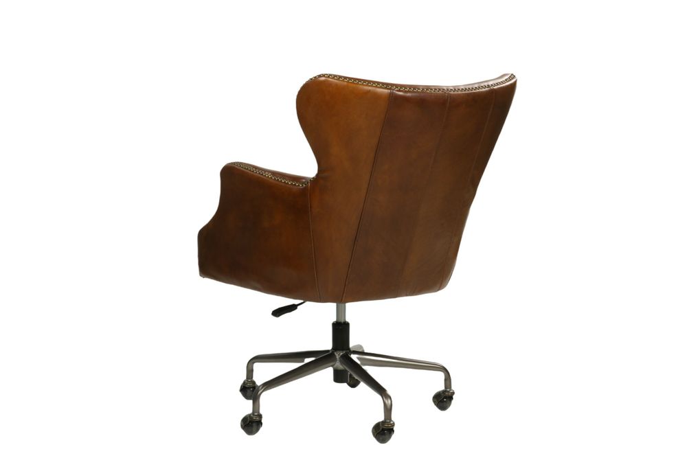 Armchairs - L'invité armchair in genuine leather, simple and elegant design - JP2B DECORATION