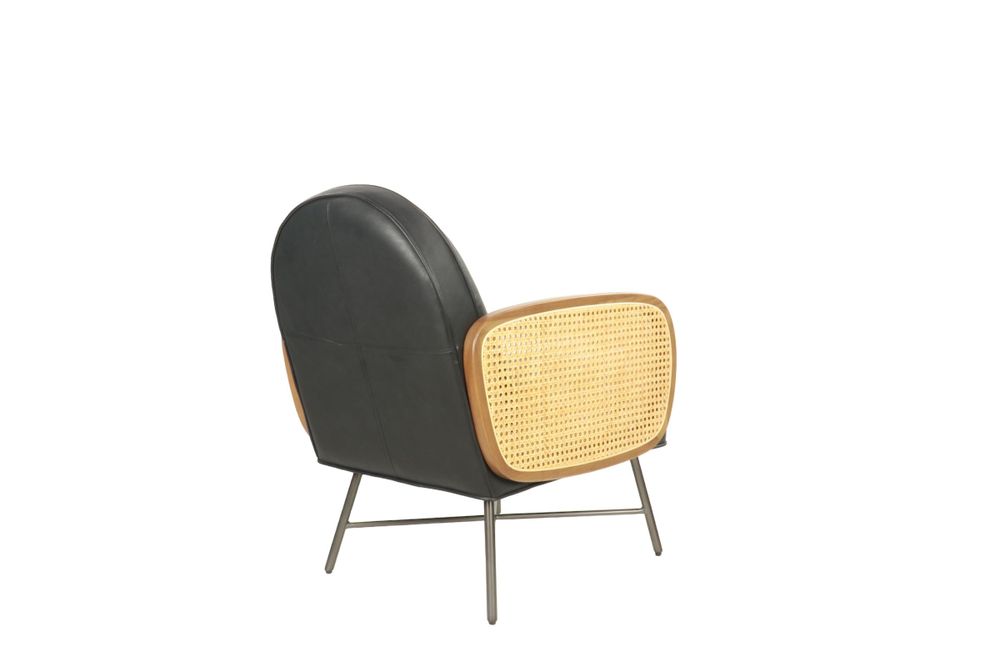 Fauteuils - Fauteuil en cuir et métal, design moderne, assise confortable - JP2B DECORATION