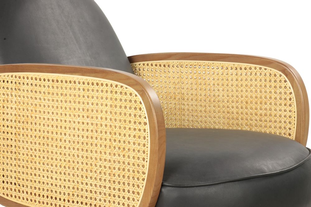 Fauteuils - Fauteuil en cuir et métal, design moderne, assise confortable - JP2B DECORATION