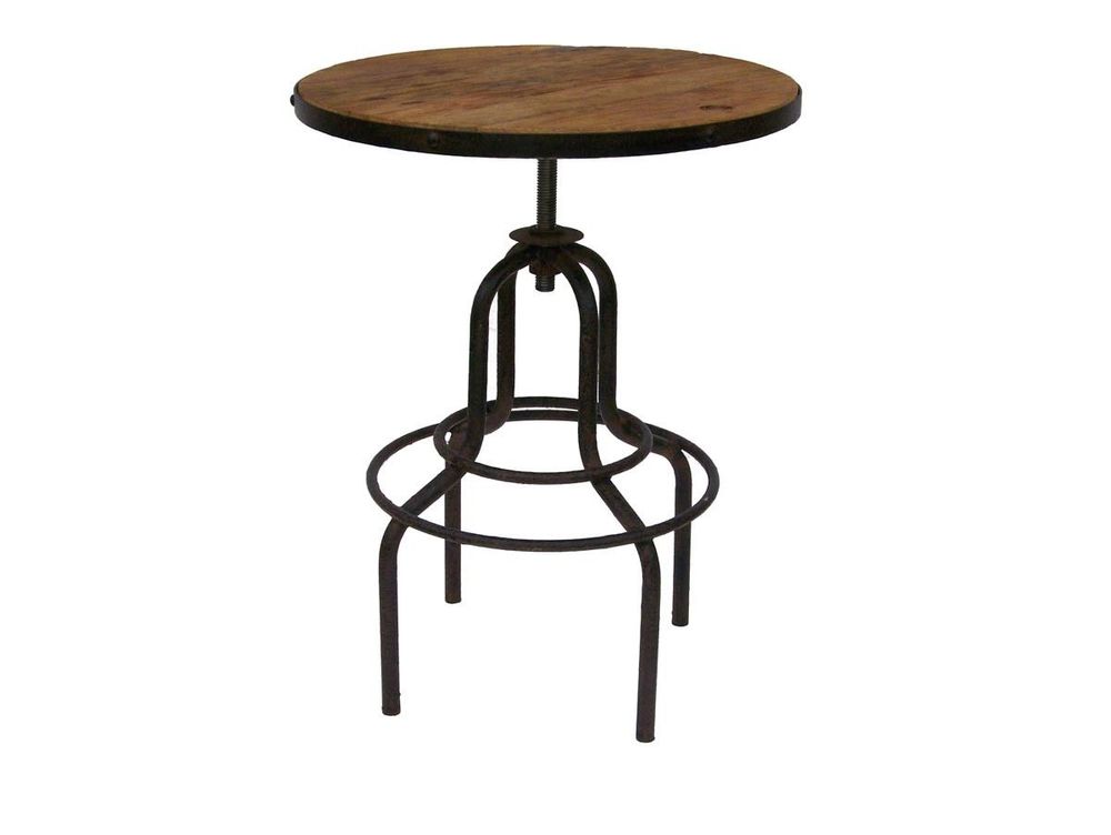 Dining Tables - High table in wood and metal, industrial and robust design - JP2B DECORATION